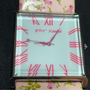 Betsey Johnson Pink Floral Women's Watch